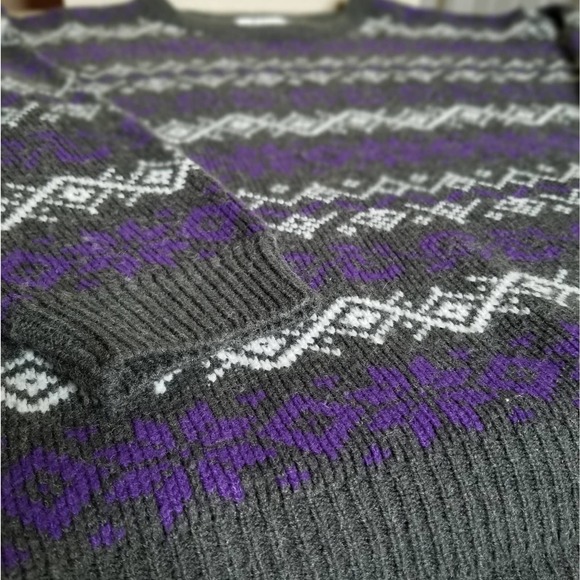 Vintage Just Sasha Purple & Gray Sweater - Picture 7 of 7